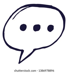 illustration of message icon, white background