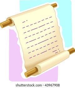 Illustration of message with letter type	