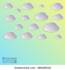 Illustration messages in the form of clouds.