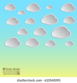 Illustration messages in the form of clouds.