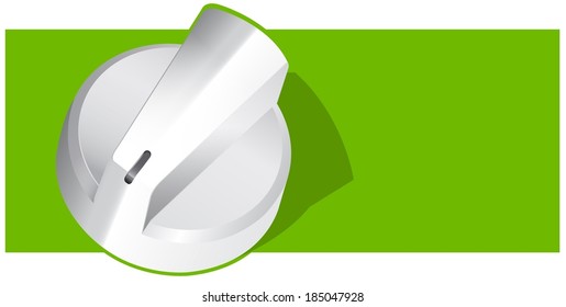 Illustration Of A Metal Gas Cooker Knob