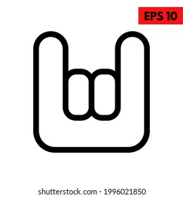 Illustration of metal hand line icon