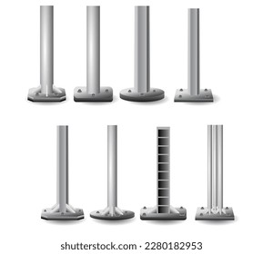 illustration of metal pipe stack isolated on white background
