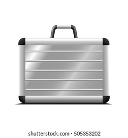 Illustration metallic diplomat. Vector. Isolated on white background.