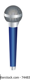 illustration metallic mike insulated on white