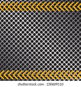Illustration of a metallic pattern background texture.