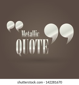 illustration with metallic quote