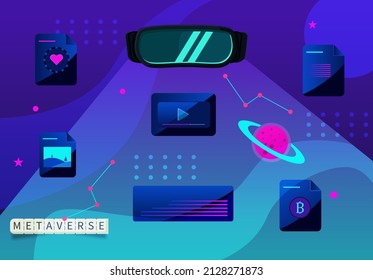 Illustration Of Metaverse Digital World. Come To The Amazing World Of Metaverse