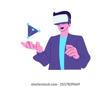 Illustration of an Metaverse Virtual Reality