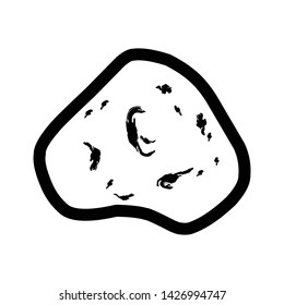 illustration of a meteor stone