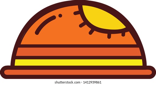 illustration of meter power flat icon