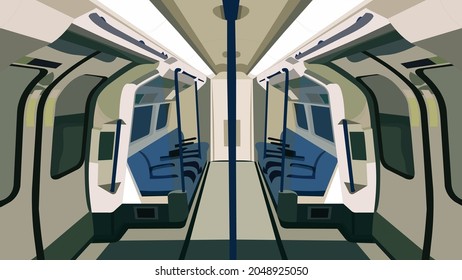 
Ilustración del diseño del vector interior del metro