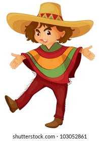 Illustration of a mexican boy