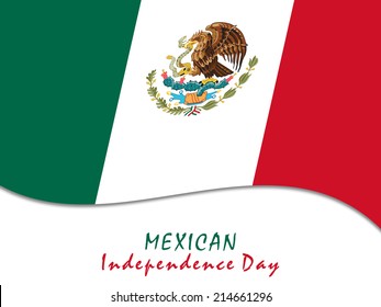 Illustration of Mexican flag for Independence Day Of Mexico