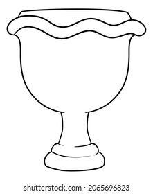 Illustration of a Mexican and traditional copal's censer in outlines, to coloring.