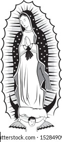 illustration of mexican virgin of guadalupe