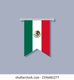 Illustration of Mexico flag Template