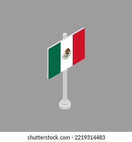 Illustration of Mexico flag Template
