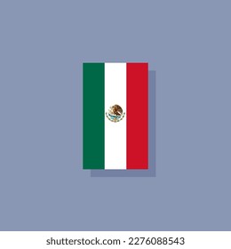 Ilustración de la plantilla de la bandera de México