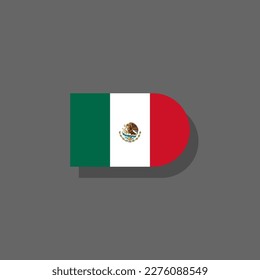 Illustration of Mexico flag Template