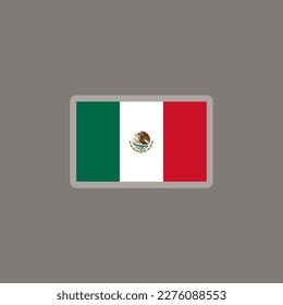 Illustration of Mexico flag Template