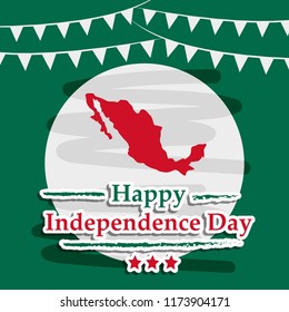 illustration of Mexico Independence Day also known as Viva Mexico meaning Long Live Mexico, Background
