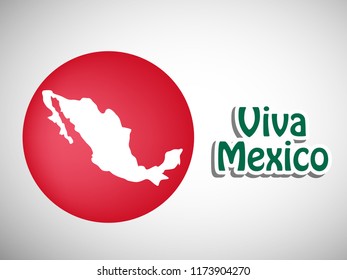 illustration of Mexico Independence Day also known as Viva Mexico meaning Long Live Mexico, Background
