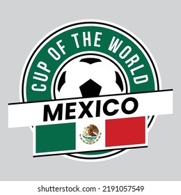 Illustration Of Mexico Team Badge For Football Tournament