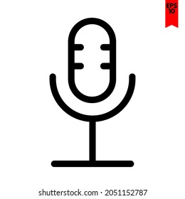 illustration of mic design icon