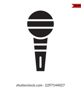 illustration of mic glyph icon 