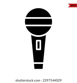 illustration of mic glyph icon 
