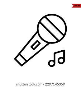 illustration of mic line icon 