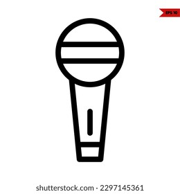 illustration of mic line icon 