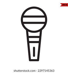 illustration of mic line icon 