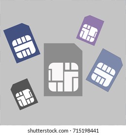 Illustration of micro SIM card for mobile phones