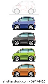 illustration of  microcar (Simple gradients only - no gradient mesh.)