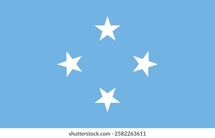 Illustration of Micronesia National flag