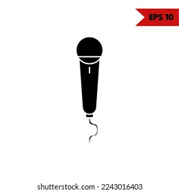 illustration of microphone glyph icon