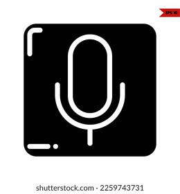 illustration of microphone glyph icon