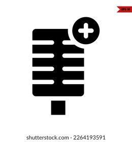 Illustration des Mikrofon-Glyph-Symbols 