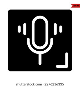 illustration of microphone glyph icon
