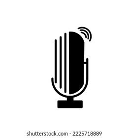 Illustration of microphone for podcast