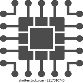 illustration of Microprocessor , Technology icon of Microprocessor CPU suitable for many uses , vector design, EPS10
