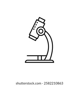 Illustration of a Microscope icon line