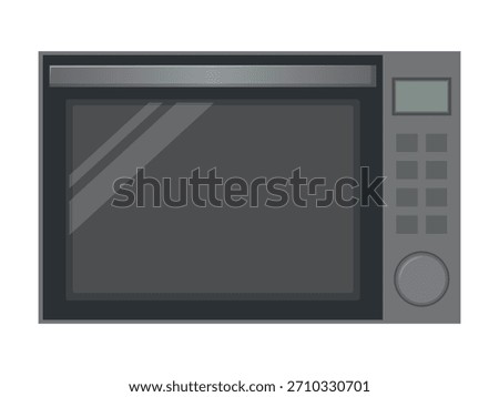 Illustration of a microwave oven in the OFF position