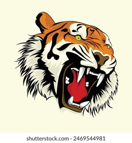 illustration of a mighty tiger mascot
