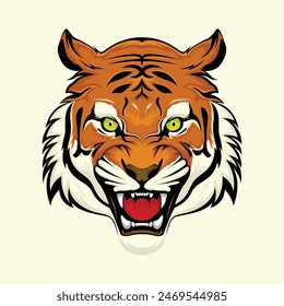 ilustración de una poderosa mascota de tigre