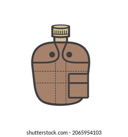 illustration of military drink bottle, vector art.