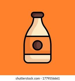 illustration of milk bottle with vector file