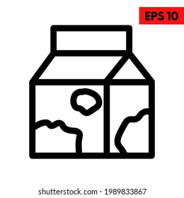 Illustration of milk box icon